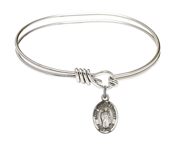 St Thomas A Becket Eye Hook Bangle Bracelet - Sterling Silver Charm 9344SS