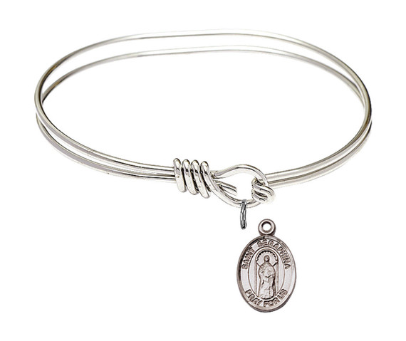 St Seraphina Eye Hook Bangle Bracelet - Sterling Silver Charm 9405SS