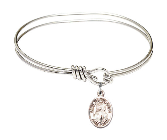 St Jeanne Jugan Eye Hook Bangle Bracelet - Sterling Silver Charm 9409SS