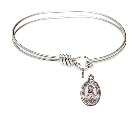 St Andre Bessette Eye Hook Bangle Bracelet - Sterling Silver Charm 9424SS