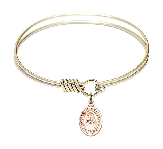 St Pauline Visintainer Round Eye Hook Bangle Bracelet - Gold-Filled Charm - 6.25 Inch 9391GF