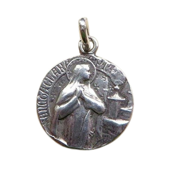 St. Clare of Assisi Antique Medal