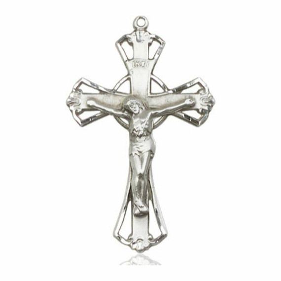 Large Cut Out Crucifix Pendant - Sterling Silver 1 1/4 x 3/4 0659SS