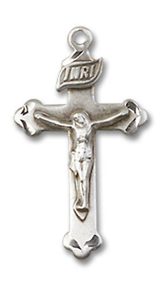 Crucifix Pendant - Sterling Silver 7/8 x 1/2 0669SS
