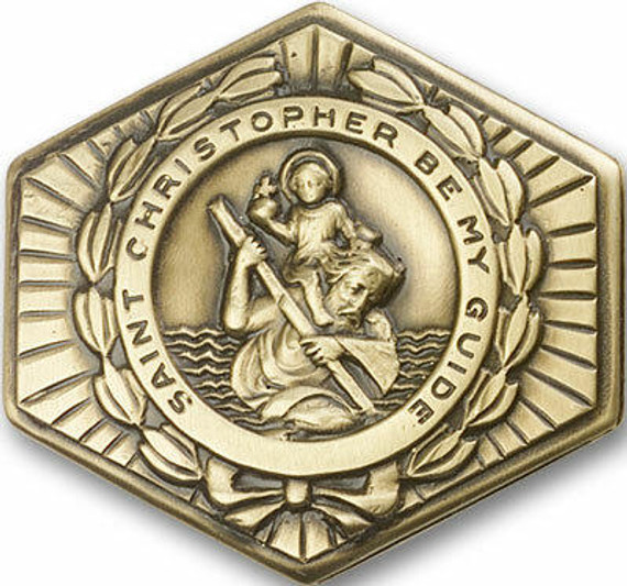 St Christopher Visor Clip - Gold Finish 1022VG