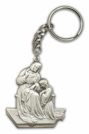 St Ann Keychain - Silver Finish