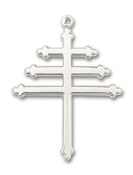 Marionite Cross Pendant - Sterling Silver 1 1/2 x 1 1/8 0064SS