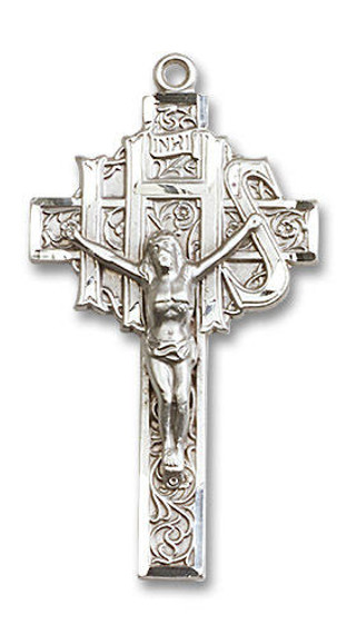 IHS Crucifix Pendant - Sterling Silver 1 7/8 x 1 0100SS