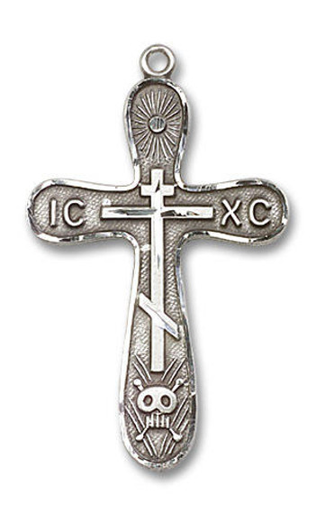 Large Golgotha Cross Pendant - Sterling Silver 1 1/4 x 3/4 0263SS