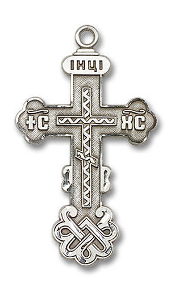 Kiev Cross Pendant - Sterling Silver 7/8 x 1/2 0269SS