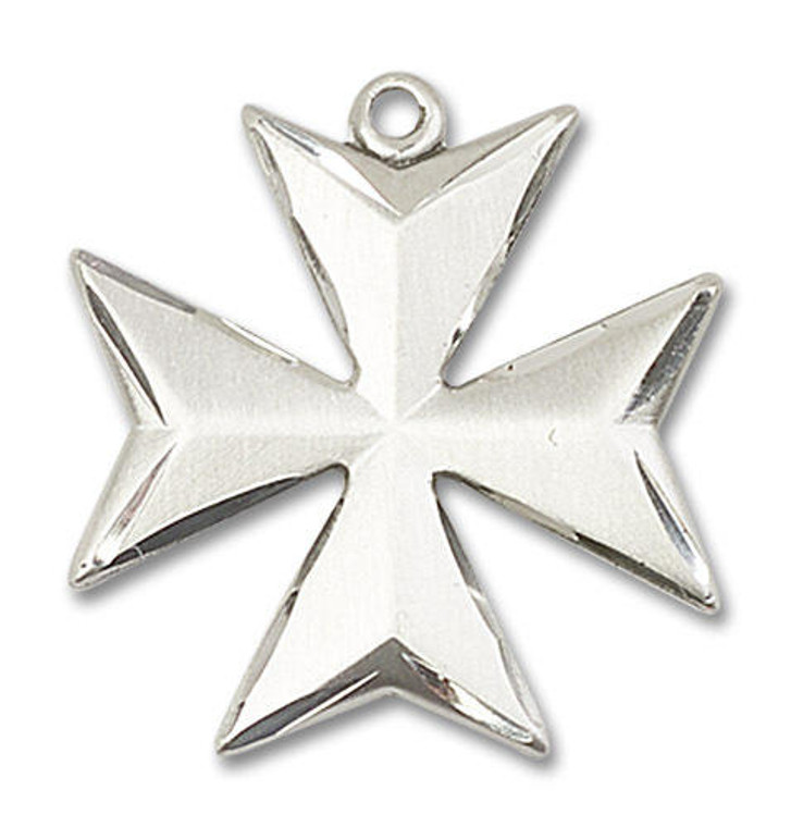 Maltese Cross Pendant - Sterling Silver 7/8 x 7/8 5994SS-CX