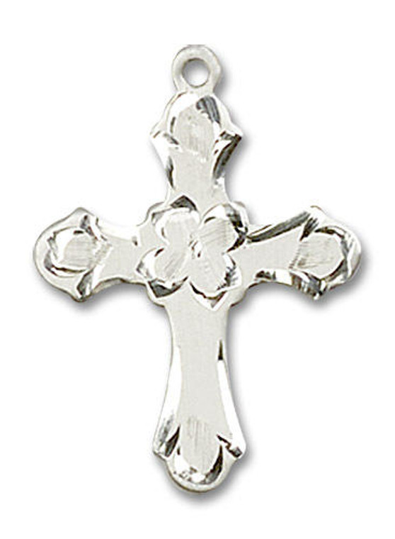 Embellished Cross Pendant - Sterling Silver 7/8 x 5/8 6036SS2