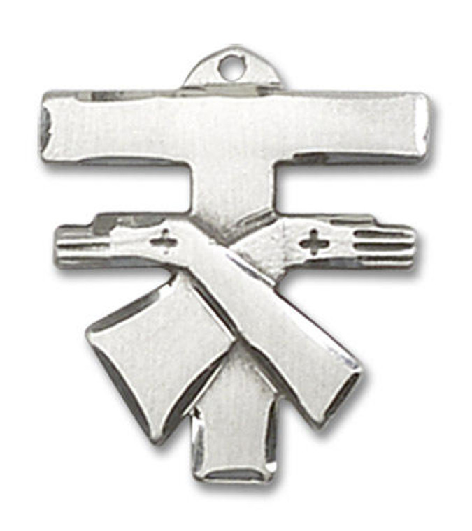 Franciscan Cross Pendant - Sterling Silver 5/8 x 5/8 6071SS