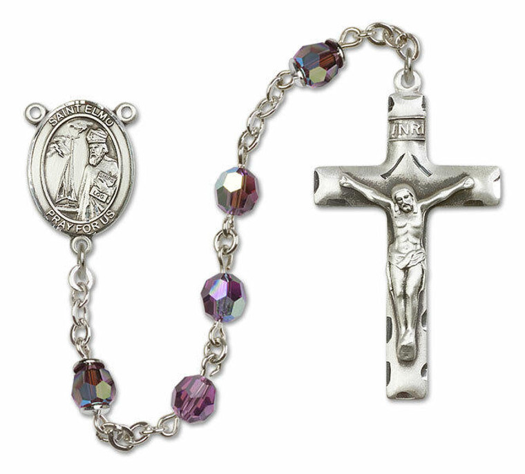St Elmo Sterling Silver Rosary - 16 Color Options 8031/0644