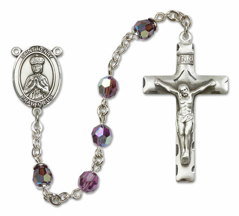 St Henry Ii Sterling Silver Rosary - 16 Color Options 8046/0644