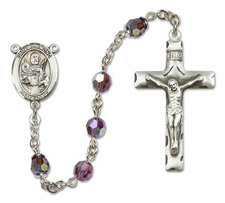 St Raymond Nonnatus Sterling Silver Rosary - 16 Color Options 8091/0644