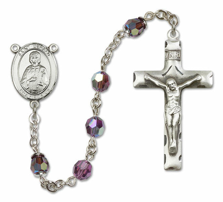 St Gerald Sterling Silver Rosary - 16 Color Options 8404/0644