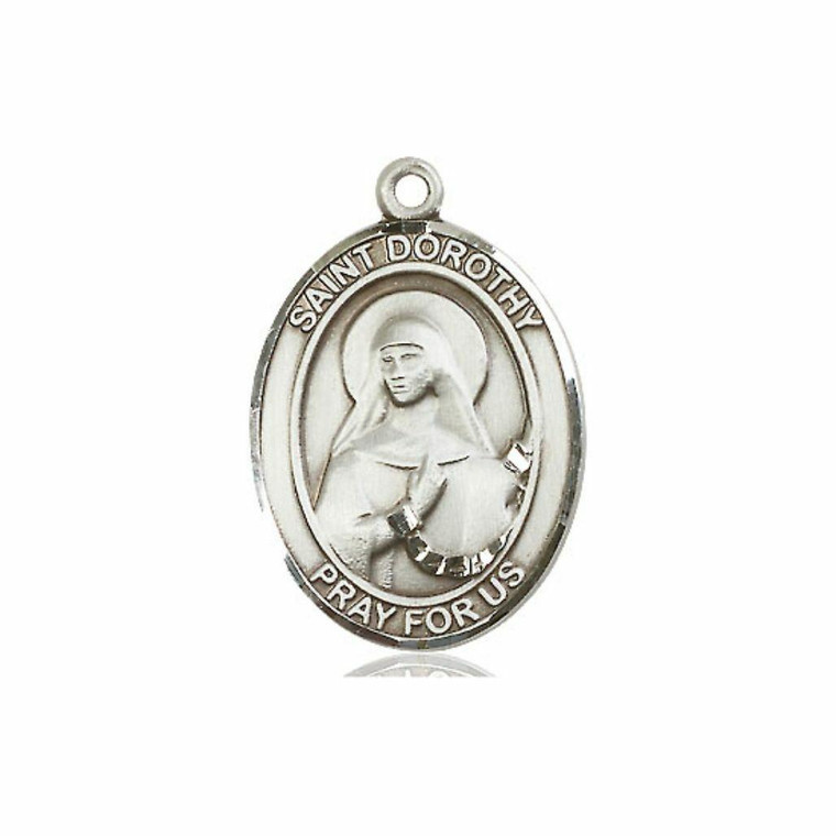 St Dorothy Medal - Sterling Silver Oval Pendant 3 Sizes