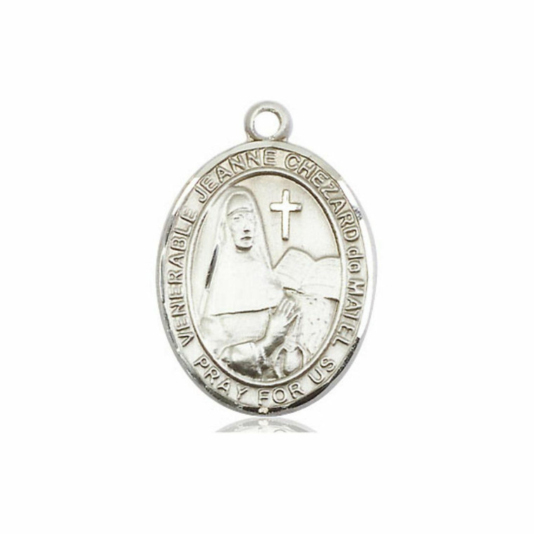 Venerable Jeanne Chezard de Matel Medal - Sterling Silver Oval Pendant 3 Sizes