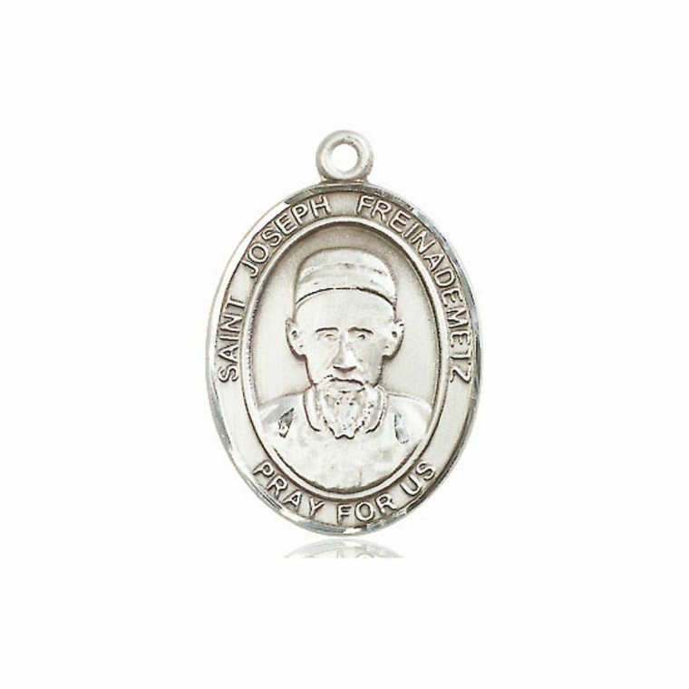 St Joseph Freinademetz Medal - Sterling Silver Oval Pendant 3 Sizes