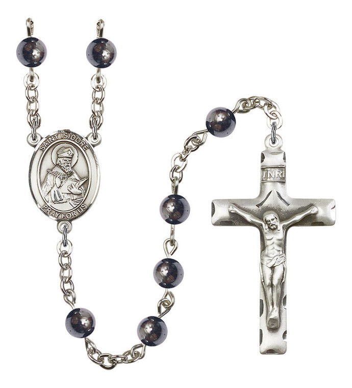 St Isidore of Seville Rosary - 7 Bead Options 8049SS