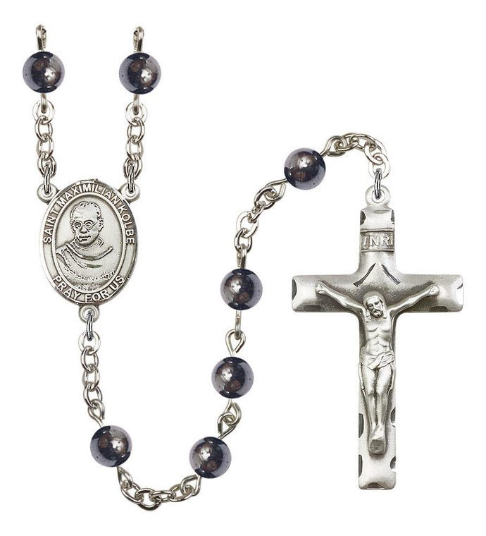 St Maximilian Kolbe Rosary - 7 Bead Options 8073SS