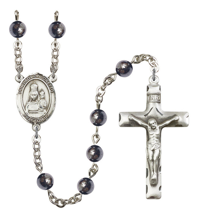 Our Lady of Loretto Rosary - 7 Bead Options 8082SS