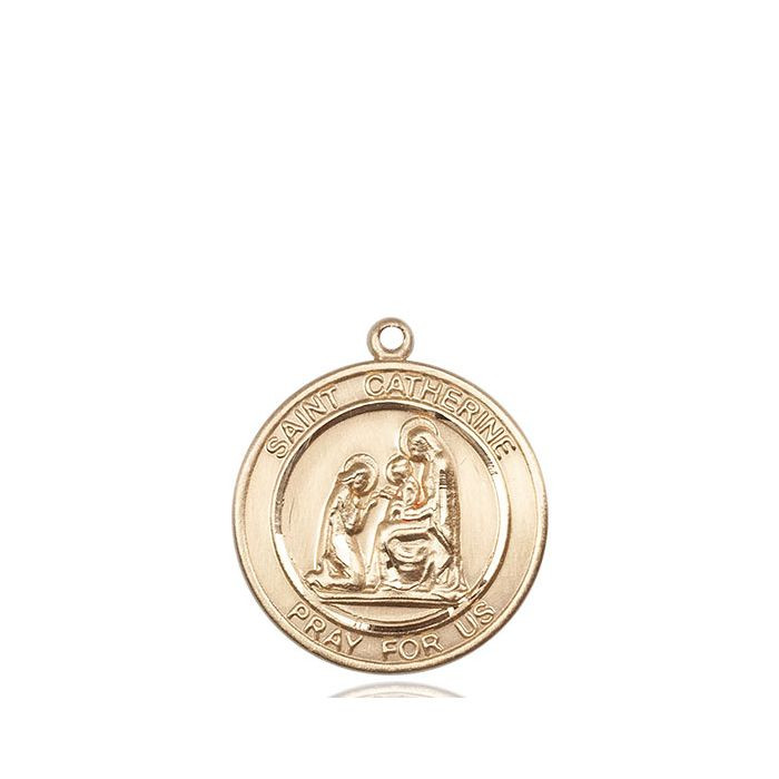 St. Catherine of Siena Medal - 14kt Gold Round Pendant