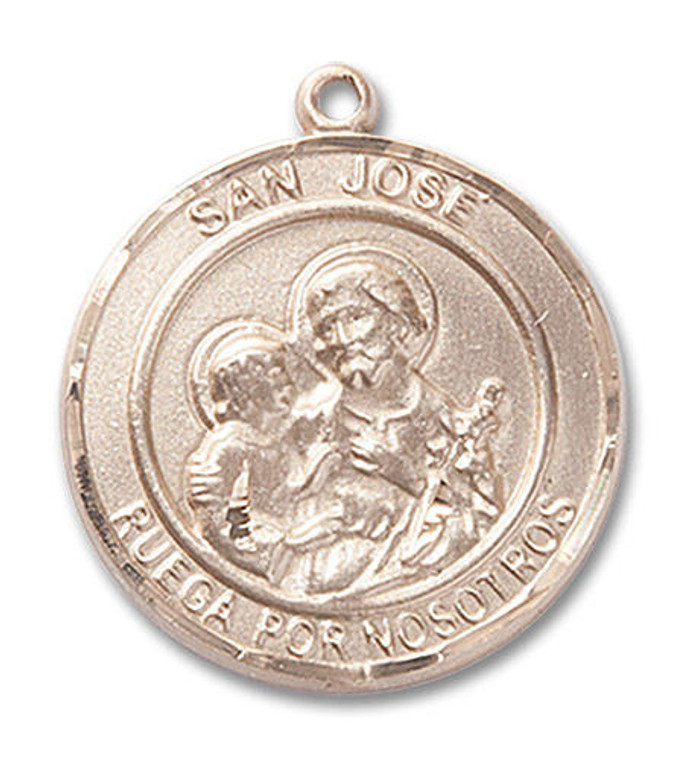 San Jose Medal - 14kt Gold Round Pendant 2 Sizes San Jose Medal - 14kt Gold Round Pendant 2 Sizes