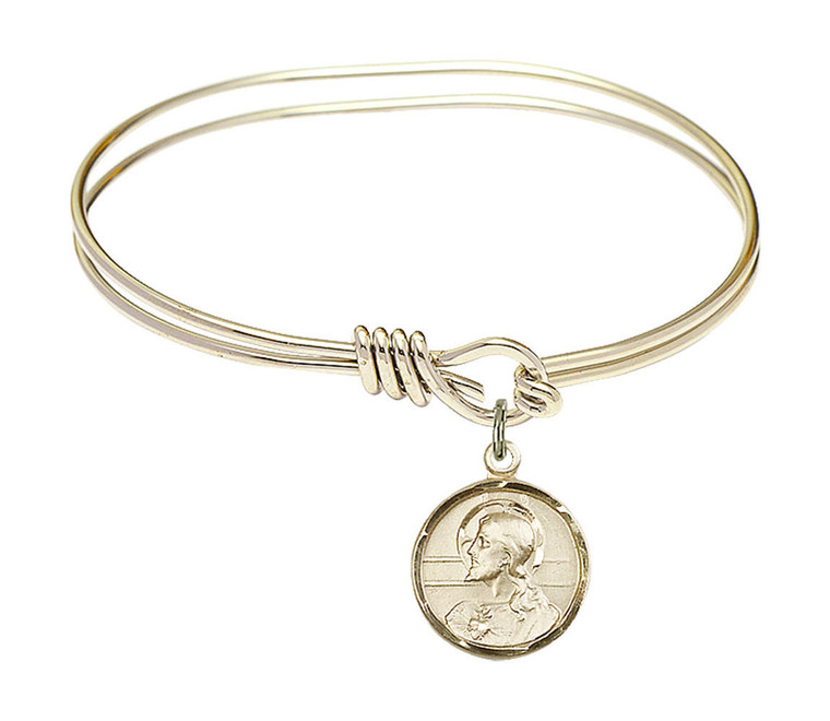 Scapular Eye Hook Bangle Bracelet - Gold-Filled Charm 0601SGF