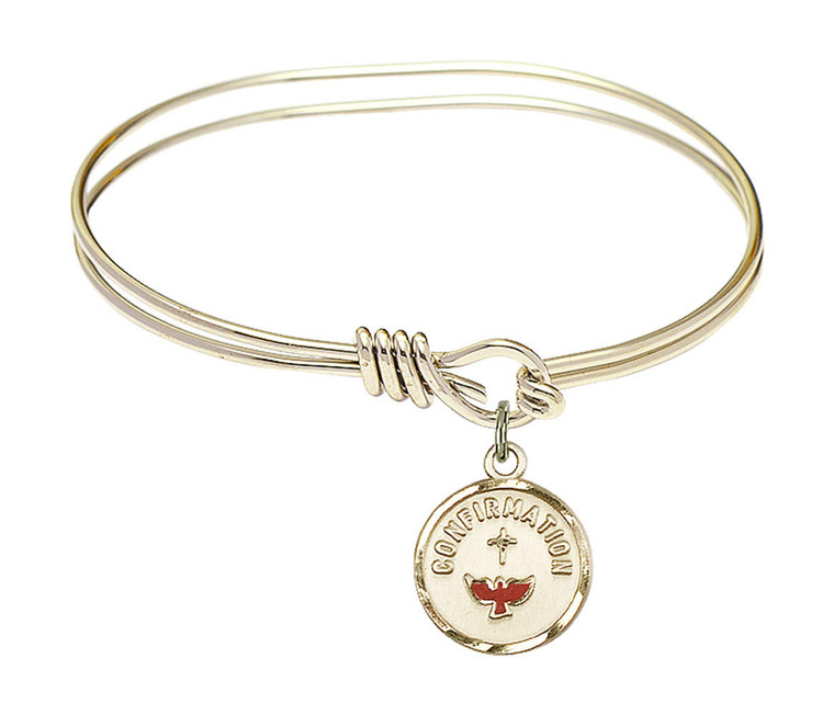 Confirmation Eye Hook Bangle Bracelet - Gold-Filled Charm 0601XGF