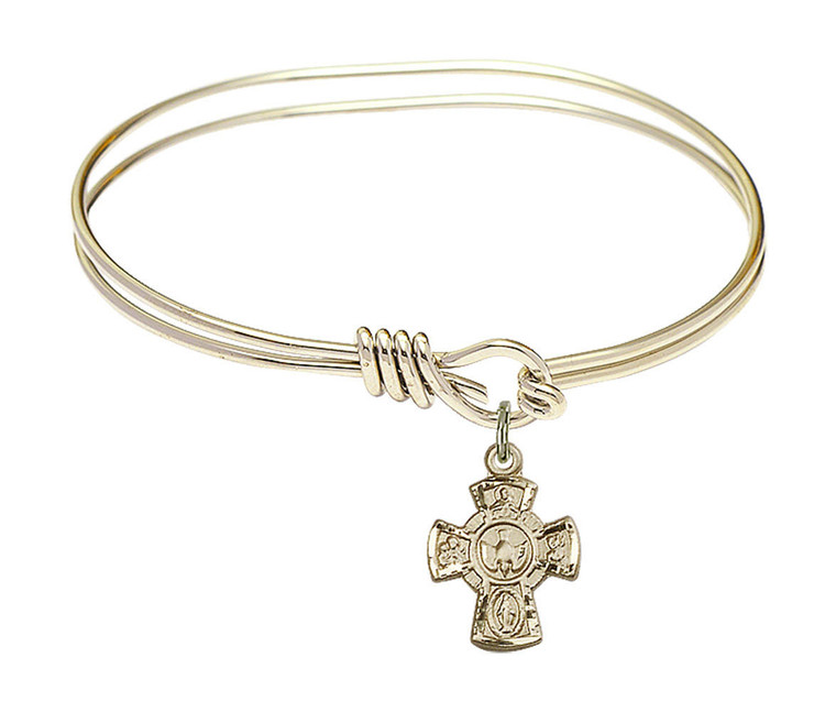 5-Way Eye Hook Bangle Bracelet - Gold-Filled Charm 3145GF