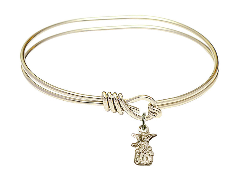 Littlest Angel Eye Hook Bangle Bracelet - Gold-Filled Charm 4254GF
