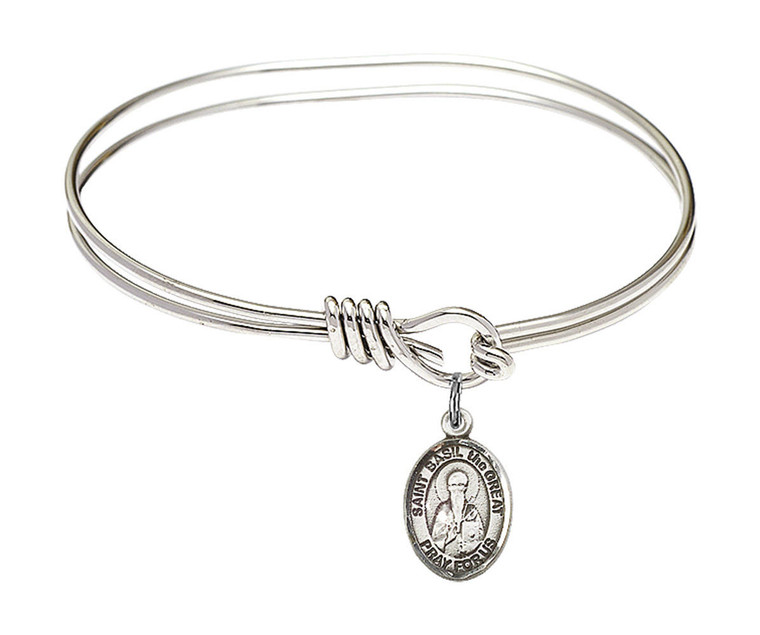 St Basil The Great Eye Hook Bangle Bracelet - Sterling Silver Charm 9275SS