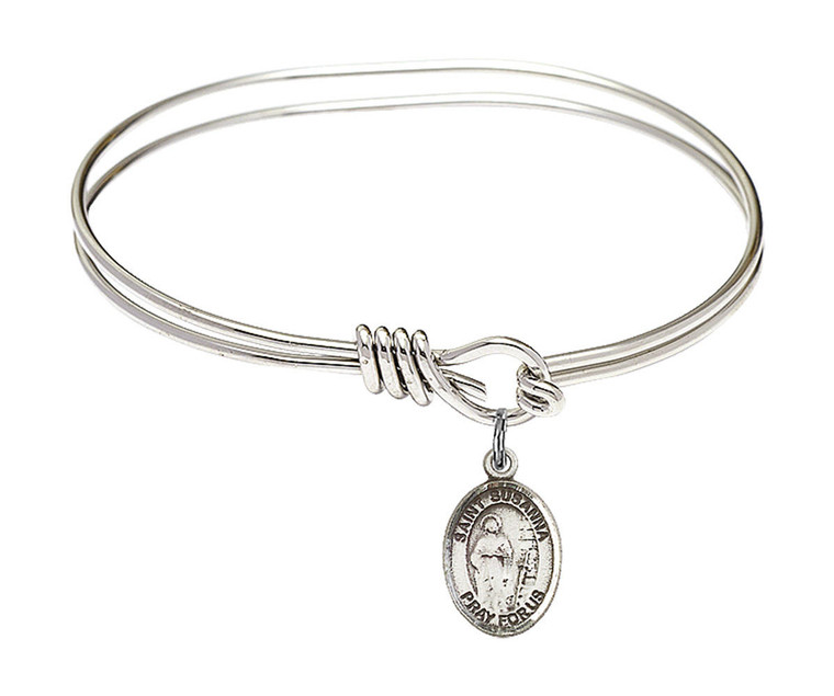 St Susanna Eye Hook Bangle Bracelet - Sterling Silver Charm 9280SS