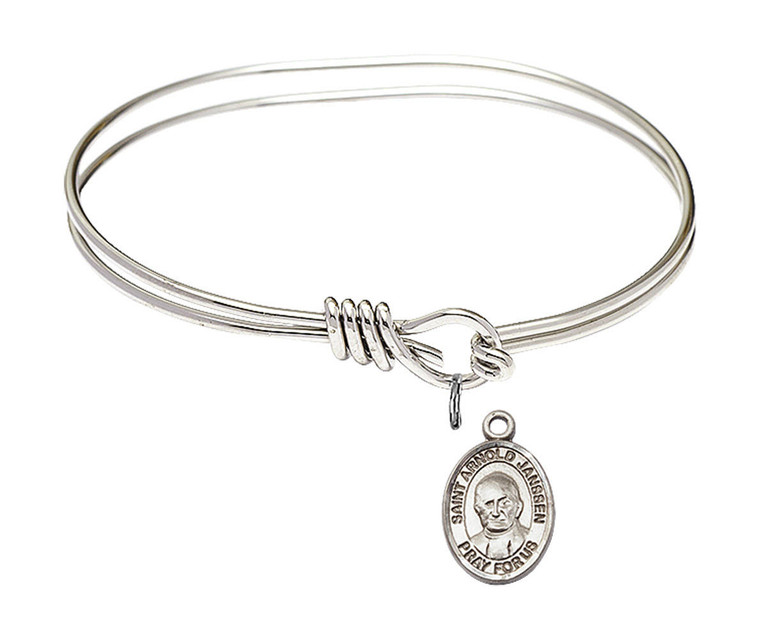 St Arnold Janssen Eye Hook Bangle Bracelet - Sterling Silver Charm 9328SS
