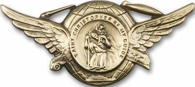 St Christopher Visor Clip - Gold Finish 1018VG