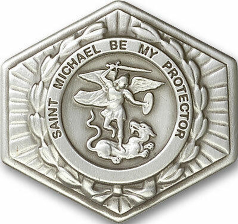 St Michael Visor Clip - Silver Finish 1023V