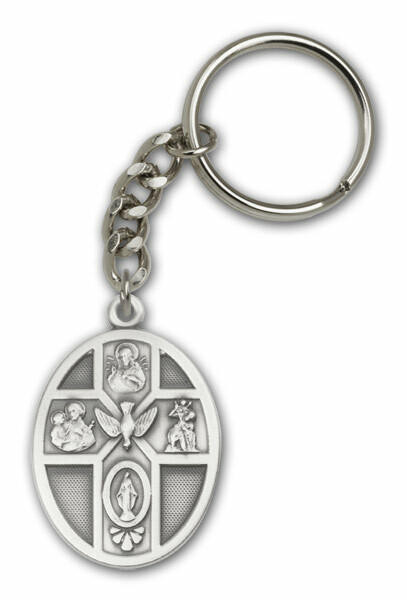 5-Way Medal Keychain - Silver Finish