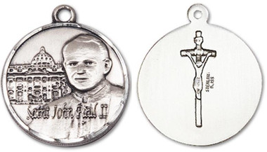 St. John Paul II Vatican Medal - Sterling Silver 3/4" x 3/4" Round ...