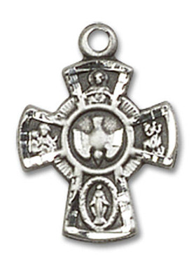 5-Way Holy Spirit Medal - Sterling Silver 5/8