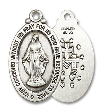 Miraculous Medal (Sterling Silver) - Servants of the Holy Family