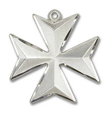 Maltese Cross Pendant - Sterling Silver 7/8" x 7/8" (5994SS-CV)