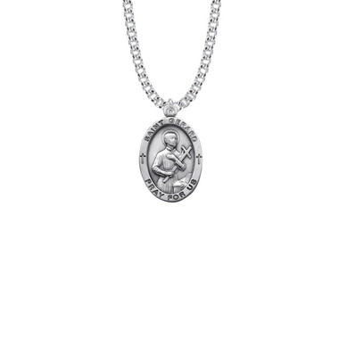 Sterling Silver St Gerard Medal Necklace 0701GSS/24S - Rosarycard.net