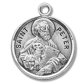 St. Peter Medal - Sterling Silver - On 20