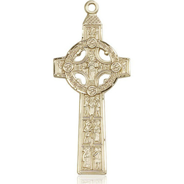 Scriptures Cross Pendant - 14kt Gold 3/4" x 3/4" (0255)