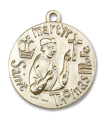 St. Benedict Medal - 14kt Gold Round Pendant (2 Sizes)