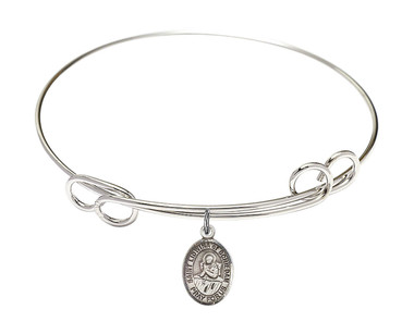 St Lidwinan of Schiedam Double Loop Bangle Bracelet - Sterling Silver ...