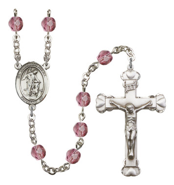 JESSIE様♡専用♡ローズ・サクラ瑪瑙　ラリマー・チャロアイト　3点お纏め♡ Guardian Angel W/Child Rosary - 6MM Fire Polished Beads (8118SS)