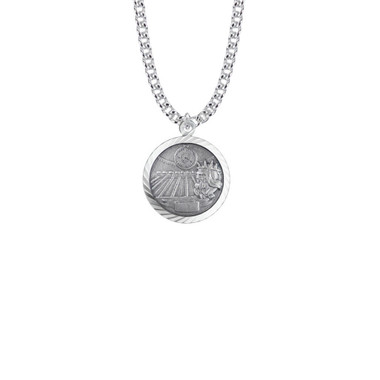 Children's 9ct White Gold Small St Christopher Pendant | Buy Online | Free  Insured UK Delivery